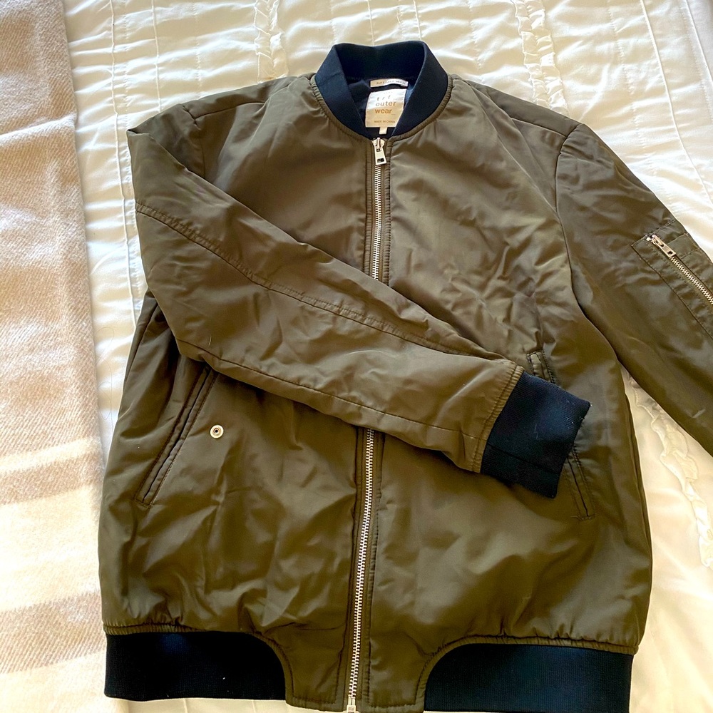 Zara Bomber Military green jacket